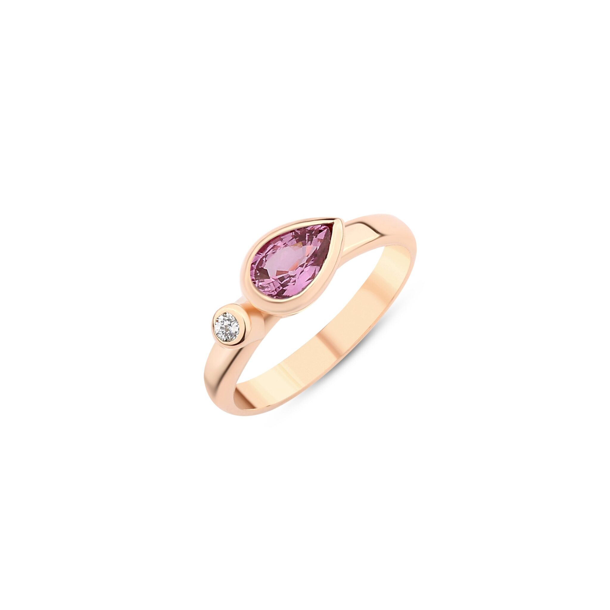 Pink Sapphire Pear Gleam