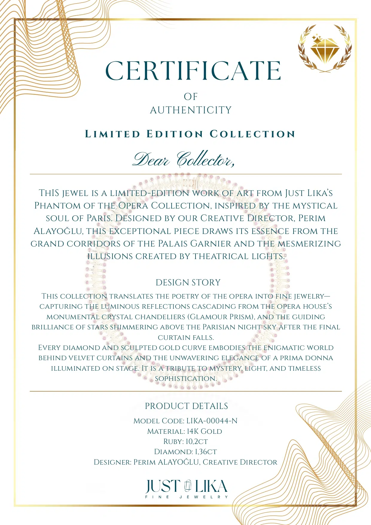 Limited Edition Certification - LIKA-00044-N